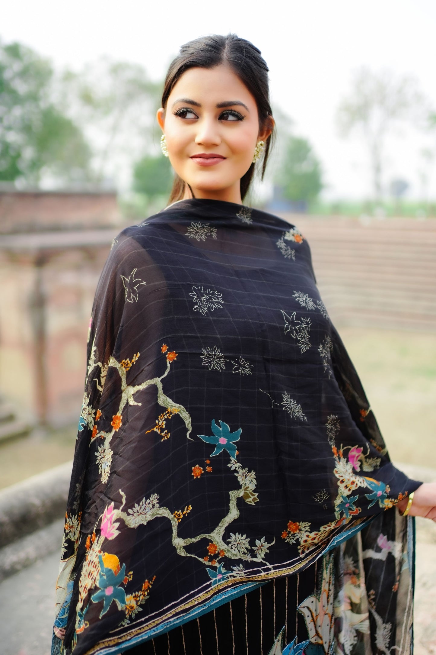 Black Printed Designer Suit Set GT 630A